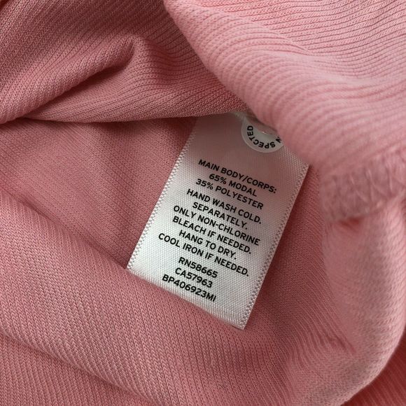 💕BP Women Top XS Pink Double V-Neck Sleeveless Tank Top Modal Blend Casual Basic - Picture 3 of 6